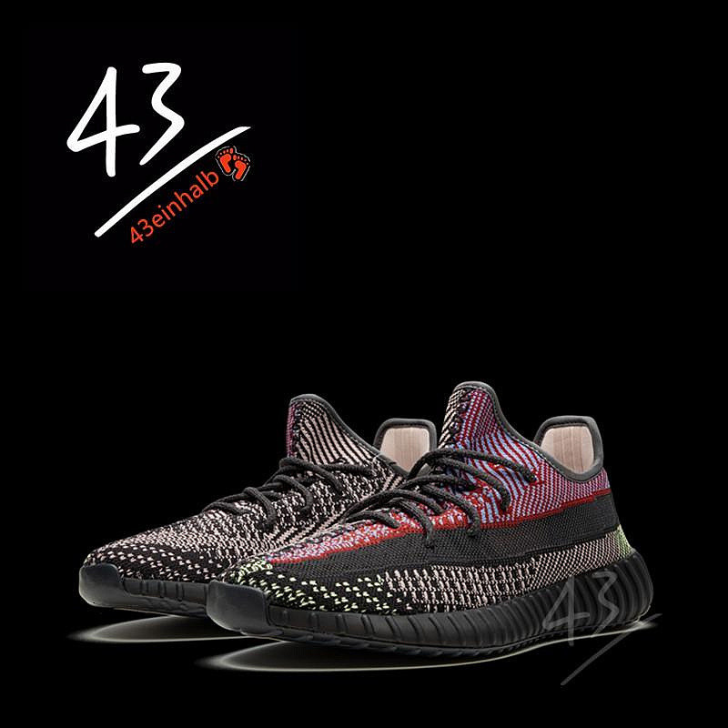 降價 Adidas Yeezy Boost 350 V2 Fw5190 天使 反光 黑紅拼接 情侶鞋 愛迪達 運動鞋
