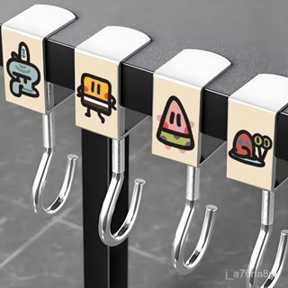 🛒臺灣出貨🛒🔧免打孔可移動掛鈎🎀海綿寶寶造型✨桌邊學生卡通收納掛勾