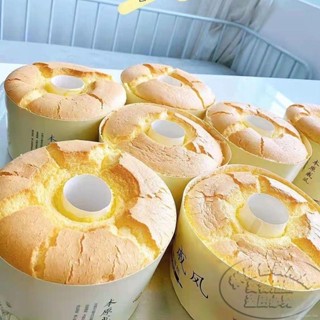 烘焙周邊 烘焙用具組戚風中空蛋糕火鍋杯雪紡杯煙囪紙模4寸6寸8寸帶蓋加貼紙10套包郵 烘焙