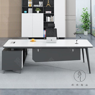 【琪琪優品專營店】辦公桌簡約現代主管桌經理辦公室桌高階時尚老闆桌辦公桌椅組閤