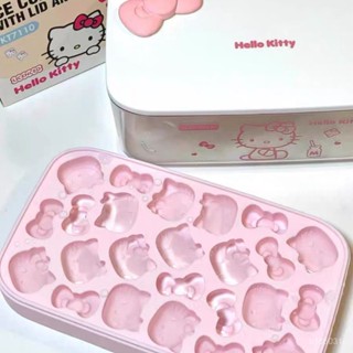 【臺灣熱賣】❄️HelloKitty冰塊模具 大號矽膠製冰盒 家用食品級卡通冰模 製冰模具🍧