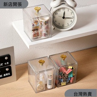 新店開張❤化妝棉收納盒 透明棉籤口紅亞克力盒 梳妝檯化妝品桌面收納整理盒子126