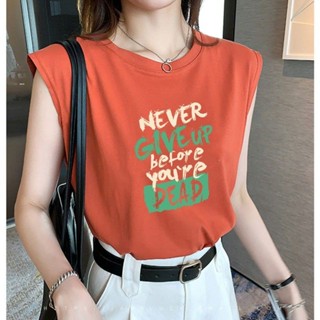♥♥臺灣限時低價♥♥夏季新款字母潮流寬松大碼胖mm無袖吊帶背心女內搭外穿打底衫上衣