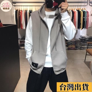 🌸現H+免運🌸 A11美式休閑連帽無袖馬甲男春夏大碼300斤時尚韓版寬松純色外套ins 男生外套 馬甲背心 無袖帽t