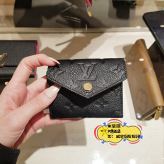 LV 路易威登 ZOE系列黑色 壓紋三折短夾 零錢包 卡包 卡夾 皮夾 M62935二手