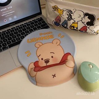 臺灣出貨✨ins風可愛卡通大肚子小熊滑鼠墊辦公室桌麵滑鼠防滑墊護腕墊✨防滑滑鼠墊