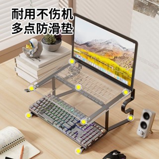 小茄子 🚚滿99出貨🚚 電腦增高架桌面收納筆記本散熱底座辦公室宿舍神器置物架鍵盤托架