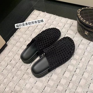 新品上市🤩 夏季涼鞋 實拍 全尺碼 呼吸感~透氣鏤空勃肯涼拖鞋網麵懶人一腳蹬小厚底手工編織半拖女