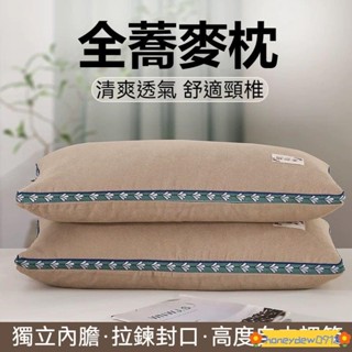 💯臺灣出貨💯全蕎麥殼枕頭 麻絨枕頭 枕頭 護頸枕 助眠枕 單人枕芯 抗菌枕頭 頸椎枕 學生枕頭 蕎麥枕 硬枕 可調節