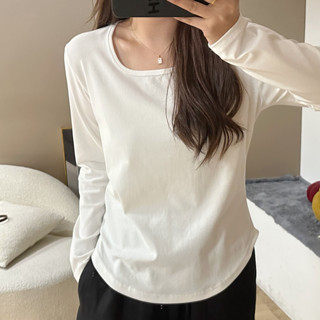 現+免運🚚 胖MM女裝 長袖上衣 女裝 衣服 寬鬆上衣 顯瘦上衣 長袖t恤 打底衫 300斤秋季新款大碼女裝寬鬆顯瘦長
