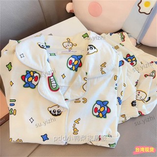 ☀全網低價☀睡衣套裝✨ 寬鬆舒適 卡通可愛蠟筆小新睡衣女夏天薄款網紅短袖短褲學生居家服套裝外穿 簡約睡衣 ins風家居