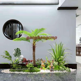 模擬綠植造景盆栽擺件景觀裝飾辦公室內外樓梯角落大型落地假植物