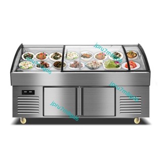 階梯冰臺展示櫃冷藏冷凍燒烤水果海鮮飯店商用點菜串串冷盤保鮮（廠商直發,諮詢運）