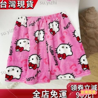 ☀全網低價☀三麗鷗 Hello Kitty 毛絨卡通短褲睡褲 2025 新款可愛卡通法蘭絨休閒傢居短褲