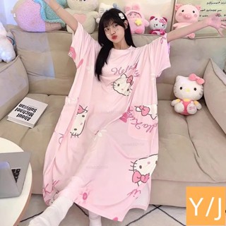 ⭐臺灣免運⭐👩孕婦裝 哺乳衣 孕婦睡裙 長版上衣【薄款設計】300斤特大碼睡衣女加大加肥夏季短袖卡通休閒寬鬆34ds
