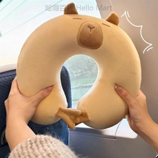 【護頸】卡皮巴拉卡通u型枕旅行可愛枕頭記憶棉水豚U型脖枕枕護頸枕午睡 學校卡通周邊 送朋友生日禮物