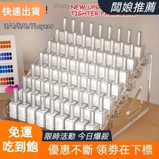 【桃園發貨】美甲工具指甲油展示架透明亞克力多層展示架化妝品架化妝架工具架首飾架收納盒
