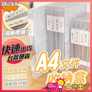 【限時特賣】【A4檔案收納盒】A4資料夾 A4收納盒 透明收納盒 收納盒 檔案收納盒 檔案盒 檔案夾 資料收納 小物收納