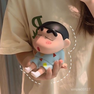 📣618限時3折大促銷📣網紅動漫蠟筆小新卡通懶人手機支架桌麵擺件潮玩禮物手辦模型公仔