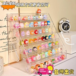【限時特賣】萌粒展示架盲盒盲袋收納架透明階梯架多層產品陳列展示架櫃亞克力