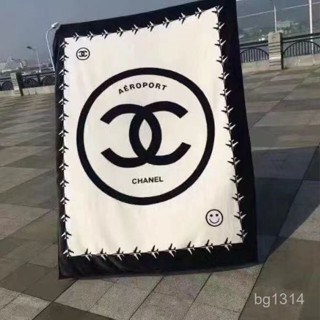 精選熱賣 潮牌香奈毛毯沙髮蓋毯法蘭絨午休毯保暖旅行毯空調毯多功能毯禮物