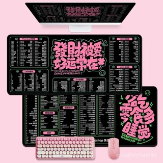 💥桃園倉庫出貨💥 辦公快捷鍵大全滑鼠墊大號書桌墊個性文字電腦鍵盤手託桌麵墊定製