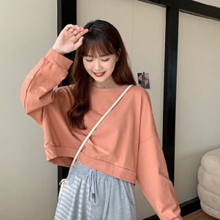 IELGY 女裝百搭長袖休閒衛衣復古韓版時尚藍色連帽