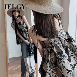IELGY 設計感小眾蕾絲蝴蝶結蓬鬆吊帶上衣洋氣外套小背心女