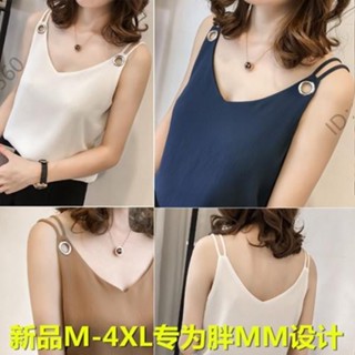 ✨夜夜生活館✨ M-4XL ❤無袖小可愛背心 露背上衣 時尚性感寬鬆v領上衣 雪紡上衣 正韓上衣 大尺碼上衣 女生衣著