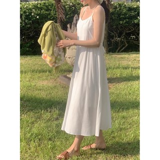 Codibook｜韓國 09WOMEN U型領抓皺細肩帶長版洋裝［預購］長洋裝 細肩帶緞面洋裝 女裝