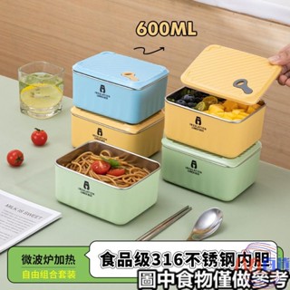 熱銷✨抗菌316不銹鋼長方形飯盒上班族學生帶蓋可微波爐加熱保鮮 便噹盒