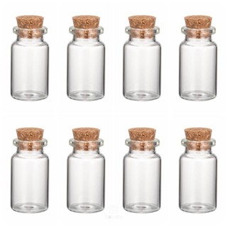 10 件裝玻璃罐玻璃瓶帶軟木塞瓶珠容器透明 40x22 毫米內徑:13 毫米