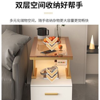 低價優選📢沙發邊櫃側邊櫃桌子茶幾小型邊幾迷你客廳邊桌靠墻簡約輕奢置物架 桌子 沙發萬用桌
