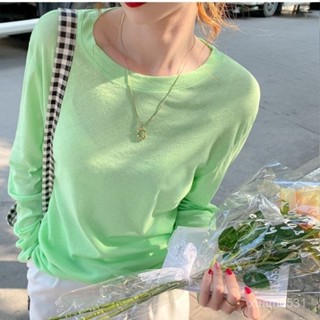 💖熱賣爆款💖麵膜冰絲t恤女長袖夏季罩衫寬鬆內搭白色打底衫體恤薄款防曬上衣 SLPN