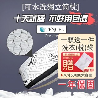 臺灣發貨✨✨✨限時折扣][SUD]能水洗×頂級天絲 石墨稀 獨立筒枕一年保固 十天試睡 涼感 水洗 枕頭 頸枕 飯店枕頭
