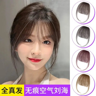 TOP🥇空氣瀏海 假髮女 假瀏海女 自然超薄隱形全真髮 迷你無痕假髮片女 瀏海假髮 短髮髮飾 頭頂補髮片 接髮片 直髮