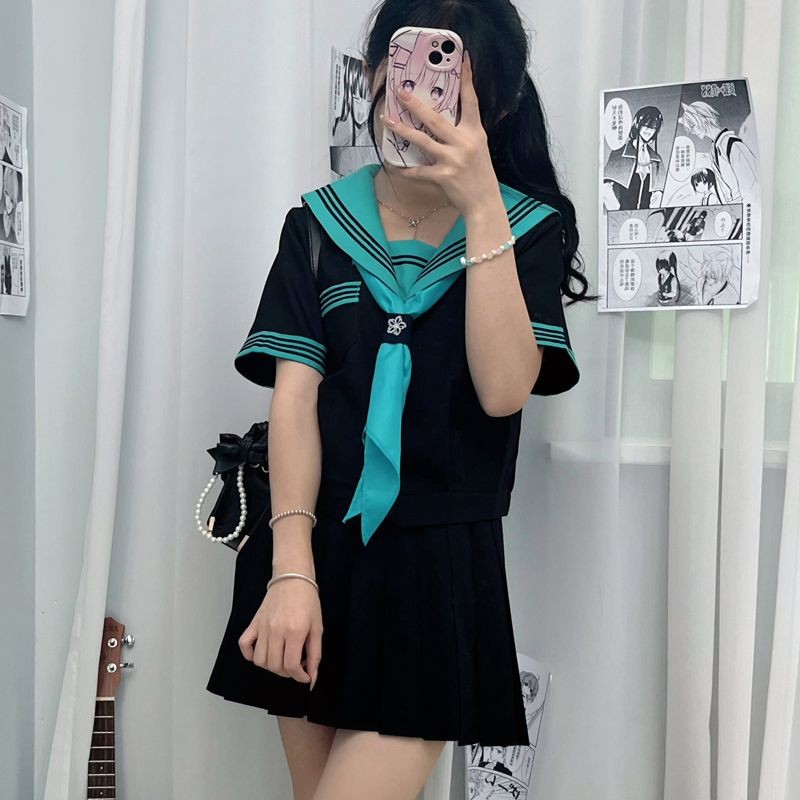 🌼 甜嗑原創水手服｜日系 JK 制服正統套裝 🌼基礎款學院風 校供感中間服 正版套装 夏限定新款 正統版型 百搭開衫