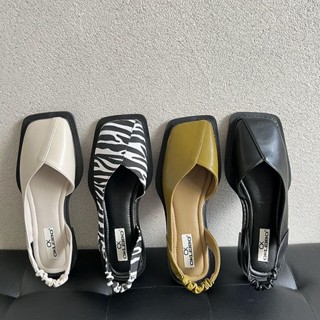 【新品熱款】網紅法式小眾包頭涼鞋女鞋子春夏超火複古平底方頭單鞋低跟鞋 懶人鞋 上班鞋 女鞋 平底鞋 拖鞋 半拖鞋 尖頭鞋