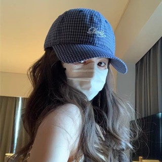 【臺灣發貨】韓國博主ins衕款新款格紋鴨舌帽子女美式遮陽帽四季百搭休閒防曬鴨舌帽顯臉小彎簷情侶休閒棒球帽男