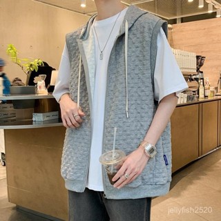 🔥男寬鬆時尚馬甲 春秋馬甲外套 休閒運動工作背心 透氣大尺碼外套男 戶外馬甲外套 服裝款式細節拉鍊 連帽馬甲男夏大碼