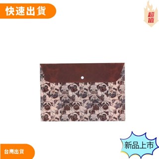 免運/ 小可愛萌呆寵物狗狗巴哥犬PUG A4 PP 防水防縐按扣鈕扣檔案夾文件袋辦公學生上學 單據 資料收納文具禮物
