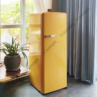 【企業店鋪】金松BC-225R復古冰箱大容量全冷藏冷凍大單門粉紅黃白綠色家用235250303