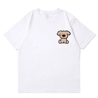 臺灣現貨 100%純棉 210G 小標小狗 短袖T恤女 短袖上衣 韓版上衣 oversize 8C