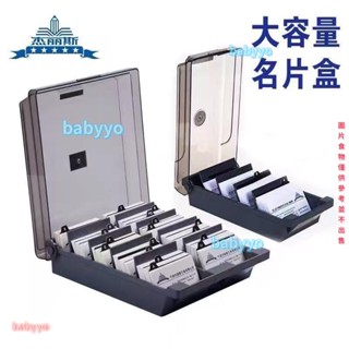 傑麗斯大容量名片盒名片收納盒分類整理名片夾銀行卡會員卡收納 傑麗斯大容量名片盒名片收納盒分類整理名片夾