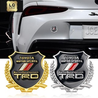1適用於2pcs 3D 金屬貼紙豐田 TRD 徽標車窗標誌貼紙 Rush Wigo Vios Innova Avanza