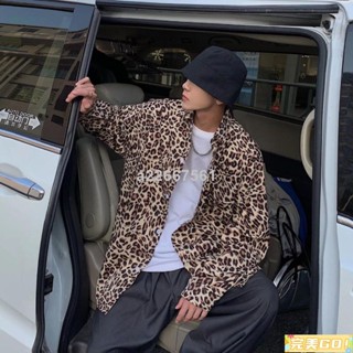 完美🔥豹紋襯衫 男 暗黑系 嘻哈 ins 2025潮牌 痞帥 炸街 上衣 情侶裝 高階感 春裝外套 夏威夷風