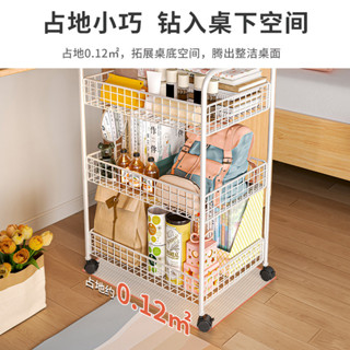 【新品推薦】桌下置物架書桌旁小書架可移動帶輪落地辦公桌邊推車學生宿舍書櫃