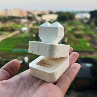 【桃園出貨】項鏈盒 耳環盒 手鏈盒 戒子耳環收納盒 求婚戒指盒 積木相容樂高 迷你禮物盒 創意儀式玩具擺件 送女友