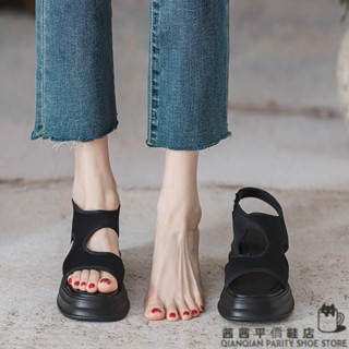 【XX|茜茜 SHOP】老爹鞋 懶人鞋 厚底闆鞋 鬆糕鞋 休閒鞋增高鞋 小個子增高厚底高跟涼鞋 百搭羅馬鬆糕涼鞋