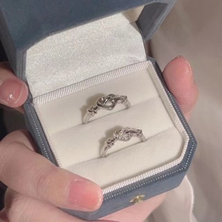 免運💍【6527人收藏】新款心吻指尖520心戒指女ins小眾設計輕奢百搭高階感開口情侶對戒韓國 純銀戒指 戒指男女告白禮